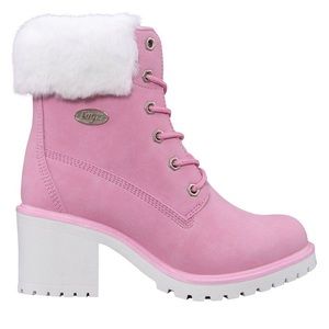 Bubblegum Pink Clove Fur Lugz Boots sz 9 NWT